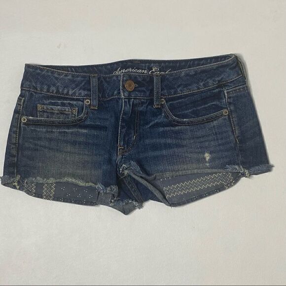 American Eagle Outfitters | Factory Distressed Denim Shorts - Picture 1 of 4